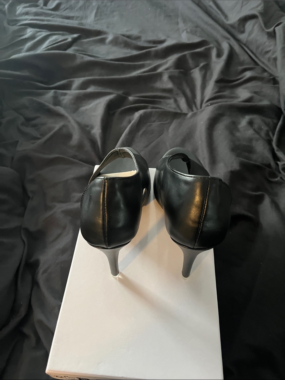 Classic Black Open-Toe Women's Heels with Cutout Detail - Picture 4 of 4